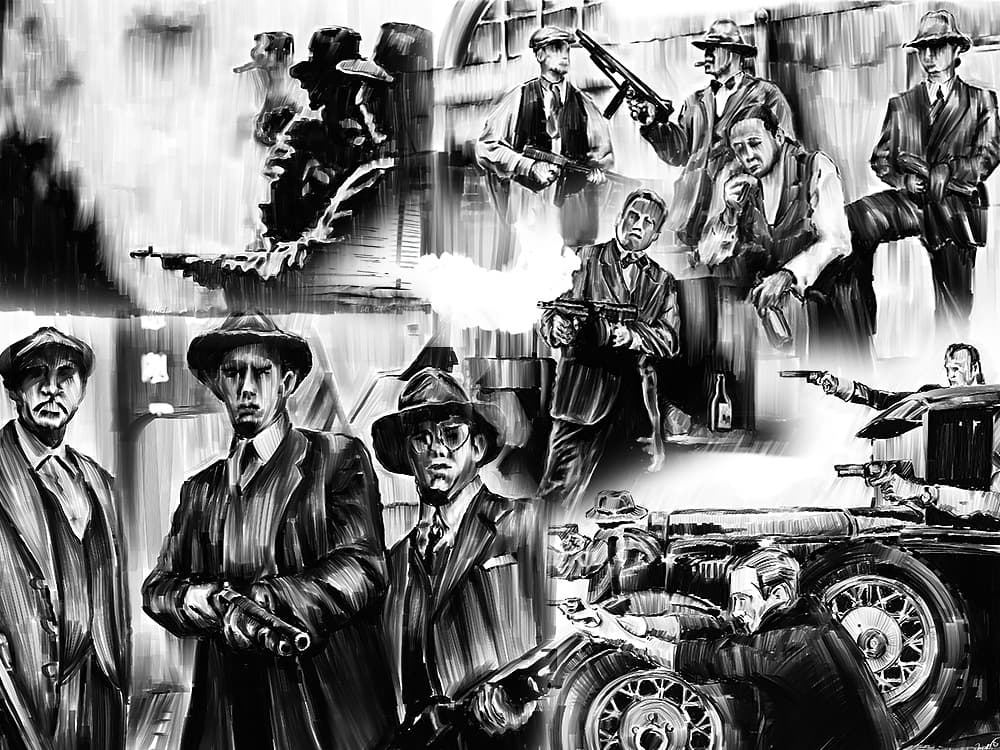 Illustrations of Italy of the 30s