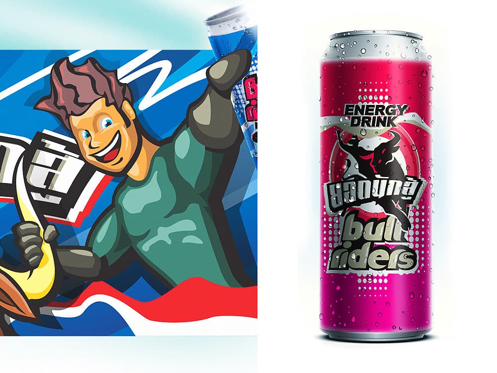Packaging design cans for energy drink