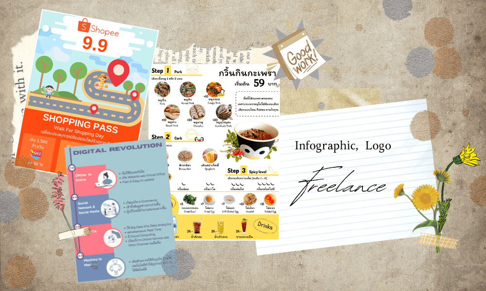 รับทำ Infographic และ ออกแบบ Logo Brand *ราคานักเรียน/นักศึกษา*