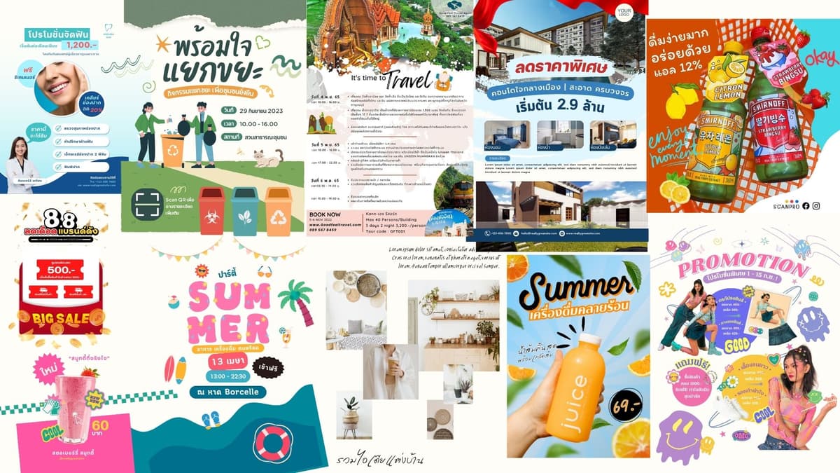 รับออกแบบ Poster, Banner, Brochure, Leaflet