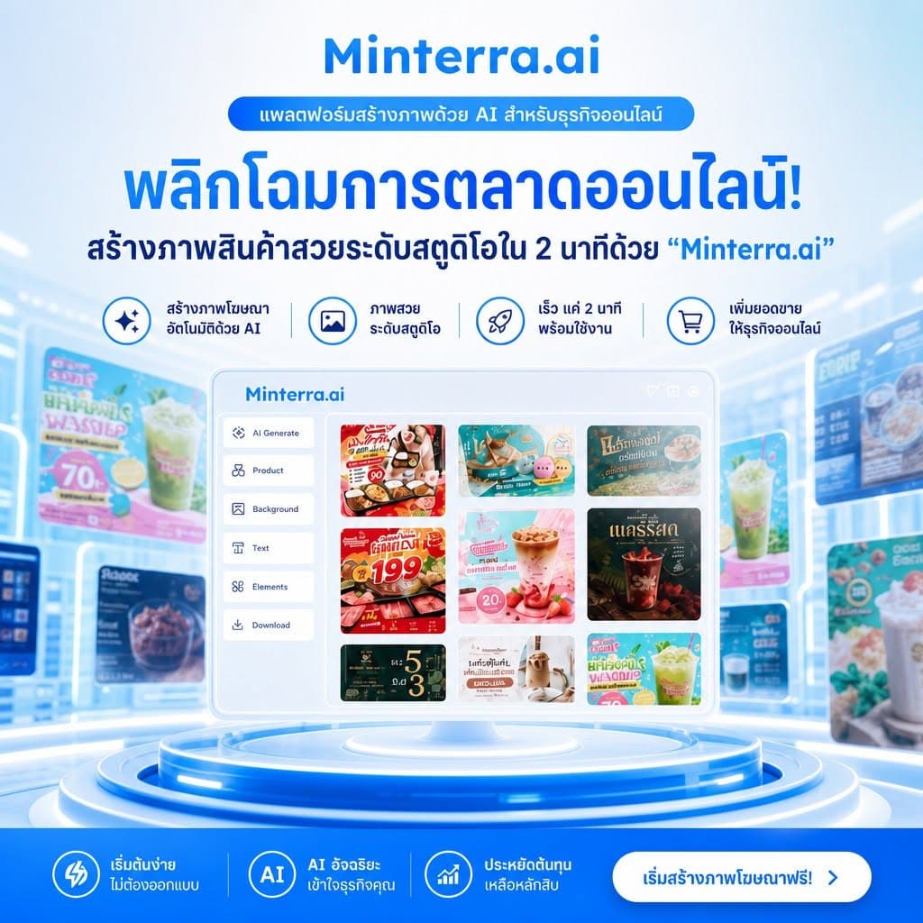 minterra-ai.com การตลาด ภาพโฆษณา (MarTech & AI Generation)